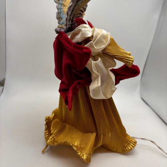 Vintage Christmas Angel Tree Topper Christmas Decor with Lights Not Working - Picture 7 of 16